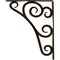 Ekena Millwork Tristan Wrought Iron Bracket, (Single center brace), Antiqued Bronze 1 1/2"W x 10"D x 12"H BKTM01X10X12STNABZ - alternate 3